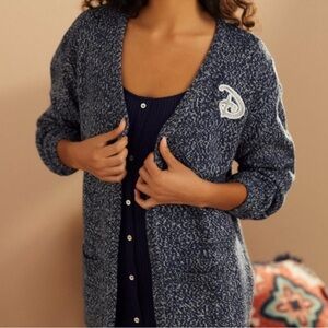 Her Universe Navy Blue Bouclé Cardigan Sweater